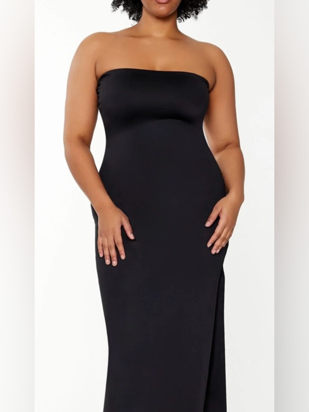 NWT Forever 21 Womens Black Sculpt Midi Long Bodycon Dress Size 3X Strapless